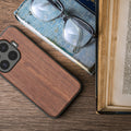 kwmobile Handyhülle für Xiaomi 17T Hülle Holz - Case mit TPU Bumper - Stoßfestes Hardcase - Schutzhülle Cover in Dunkelbraun Dunkelbraun