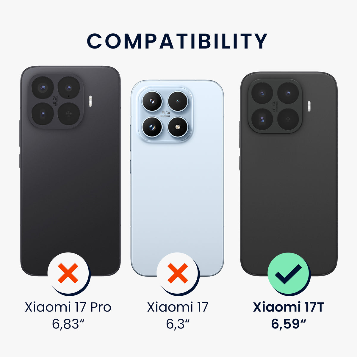 kwmobile Hülle kompatibel mit Xiaomi 17T - Handyhülle Silikon Case - Don't touch my Phone Weiß Schwarz Weiß  [dsg01]