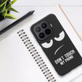 kwmobile Hülle kompatibel mit Xiaomi 17T - Handyhülle Silikon Case - Don't touch my Phone Weiß Schwarz Weiß  [dsg01]