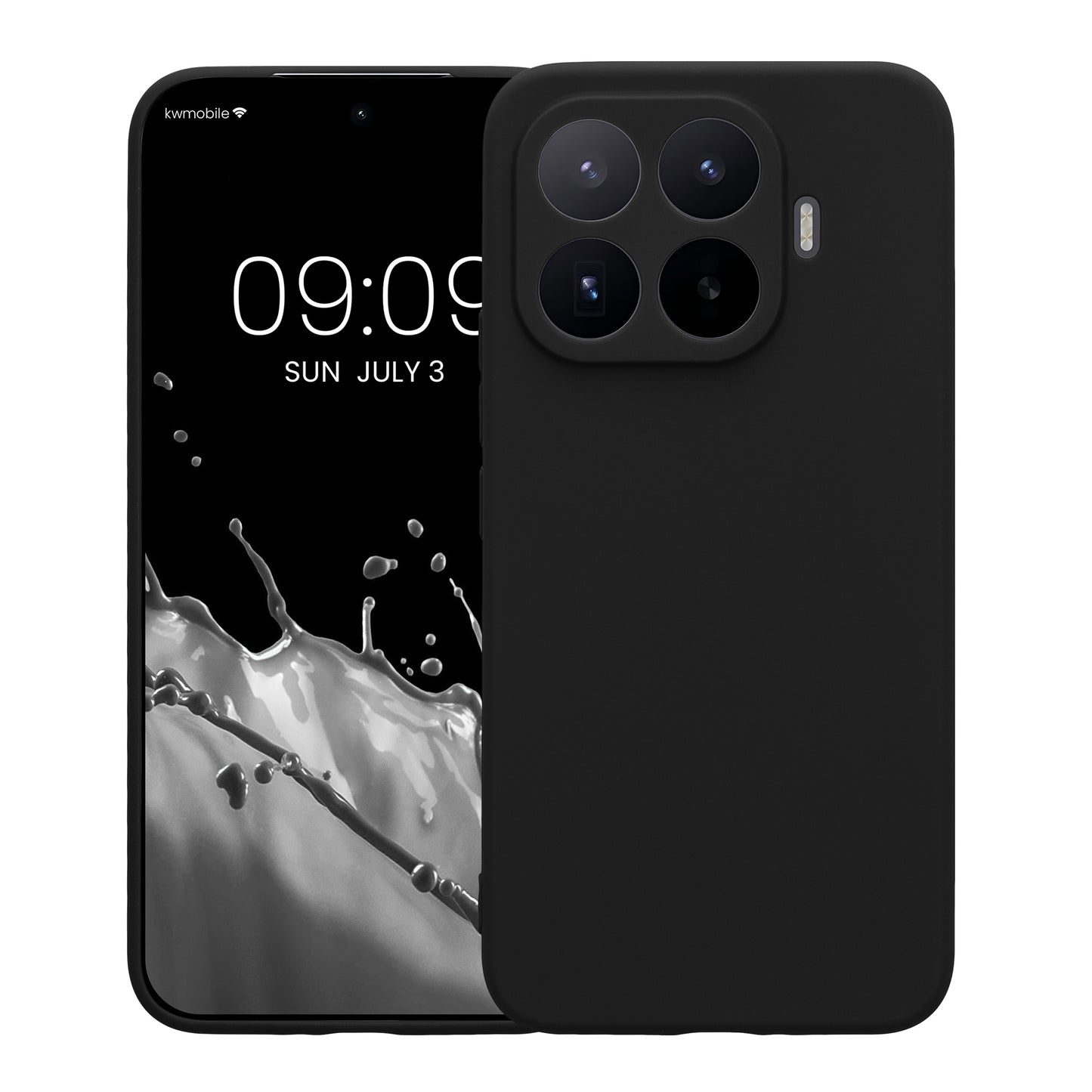 kwmobile Handyhülle für Xiaomi 17T Pro Hülle - weiches Handy Silikon Case - Schutzhülle Cover - Schwarz matt Schwarz matt