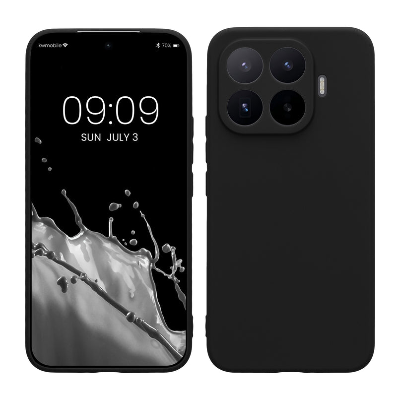 kwmobile Handyhülle für Xiaomi 17T Pro Hülle - weiches Handy Silikon Case - Schutzhülle Cover - Schwarz matt Schwarz matt