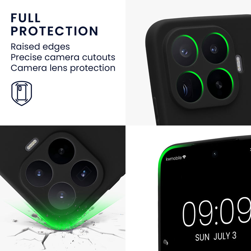 kwmobile Handyhülle für Xiaomi 17T Pro Hülle - weiches Handy Silikon Case - Schutzhülle Cover - Schwarz matt Schwarz matt
