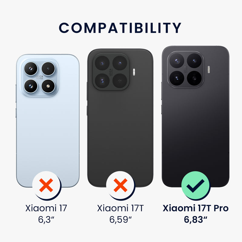 kwmobile Handyhülle für Xiaomi 17T Pro Hülle - weiches Handy Silikon Case - Schutzhülle Cover - Schwarz matt Schwarz matt