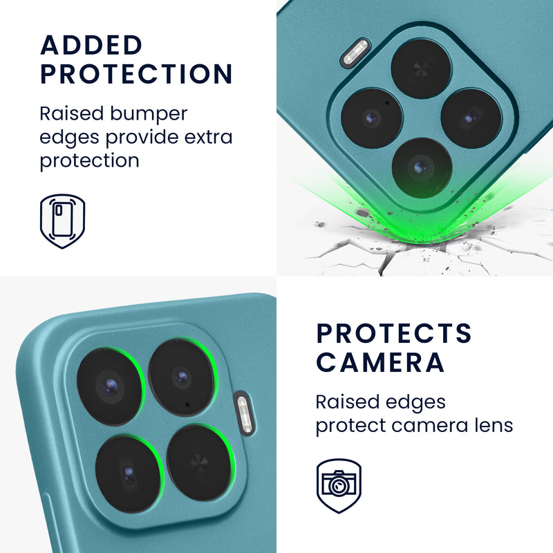 kwmobile Handyhülle für Xiaomi 17T Pro Hülle - weiche Silikon Case metallisch schimmernd - Schutzhülle Cover - Metallic Karibikblau Metallic Karibikblau