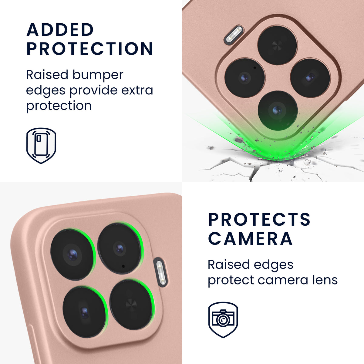 kwmobile Handyhülle für Xiaomi 17T Pro Hülle - weiche Silikon Case metallisch schimmernd - Schutzhülle Cover - Metallic Rosegold Metallic Rosegold