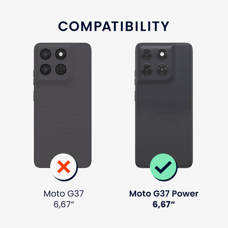 kwmobile Hülle für Motorola Moto G37 Power TPU Case - Handyhülle unterstützt kabelloses Laden, flexible Schutzhülle, gummiertes Cover in Schwarz matt Schwarz matt