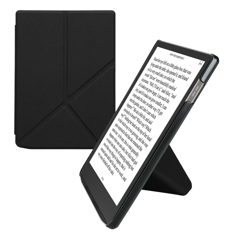 kwmobile Schutzhülle für Pocketbook InkPad 4 / Color 3 / Color 2 / Vivlio InkPad 4 / InkPad Color 3 Hülle - Kunstleder Case - eReader Klapphülle mit Auto Sleep Funktion - Cover mit Ständer - Schwarz Schwarz  