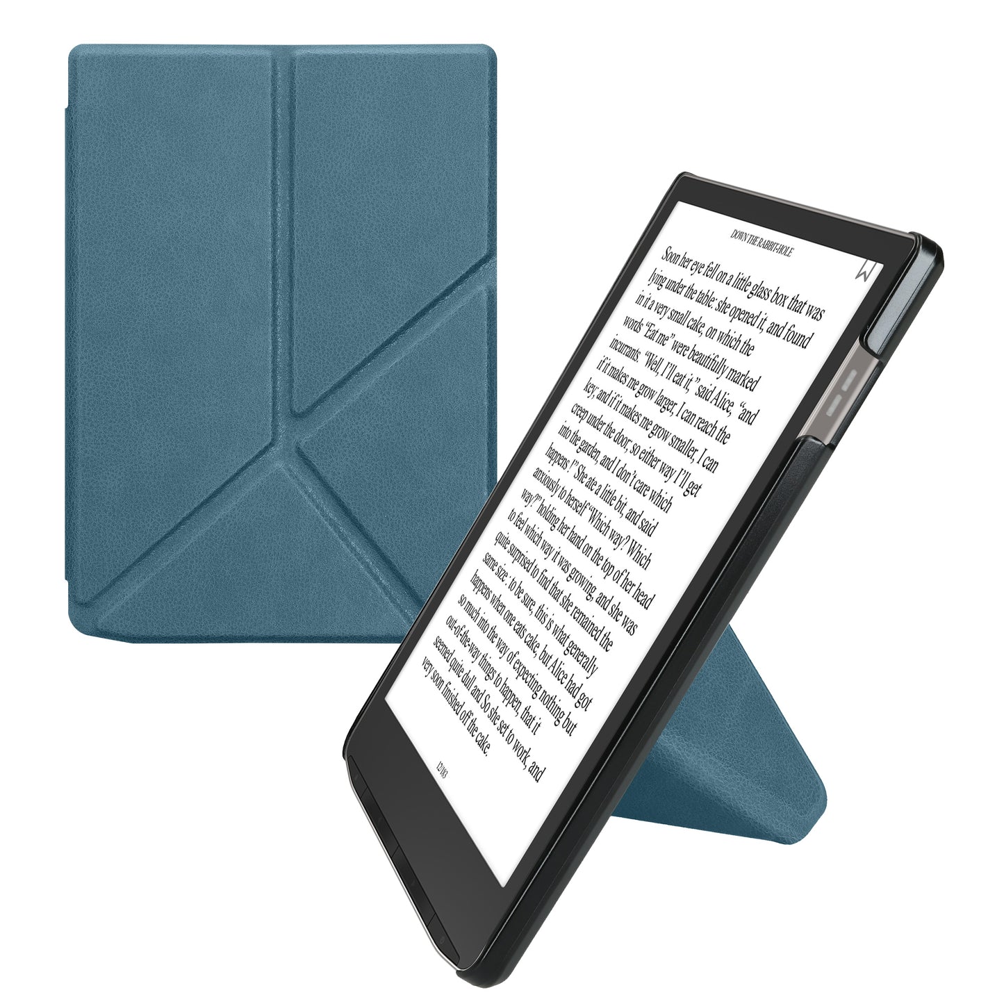 kwmobile Schutzhülle für Pocketbook InkPad 4 / Color 3 / Color 2 / Vivlio InkPad 4 / InkPad Color 3 Hülle - Kunstleder Case - eReader Klapphülle mit Auto Sleep Funktion - Cover mit Ständer - Petrol Petrol  