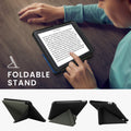 kwmobile Case for Kobo Libra Colour / Tolino Vision Color - Faux Leather Cover - eReader Flip Case with Auto Sleep Function - Stand Cover