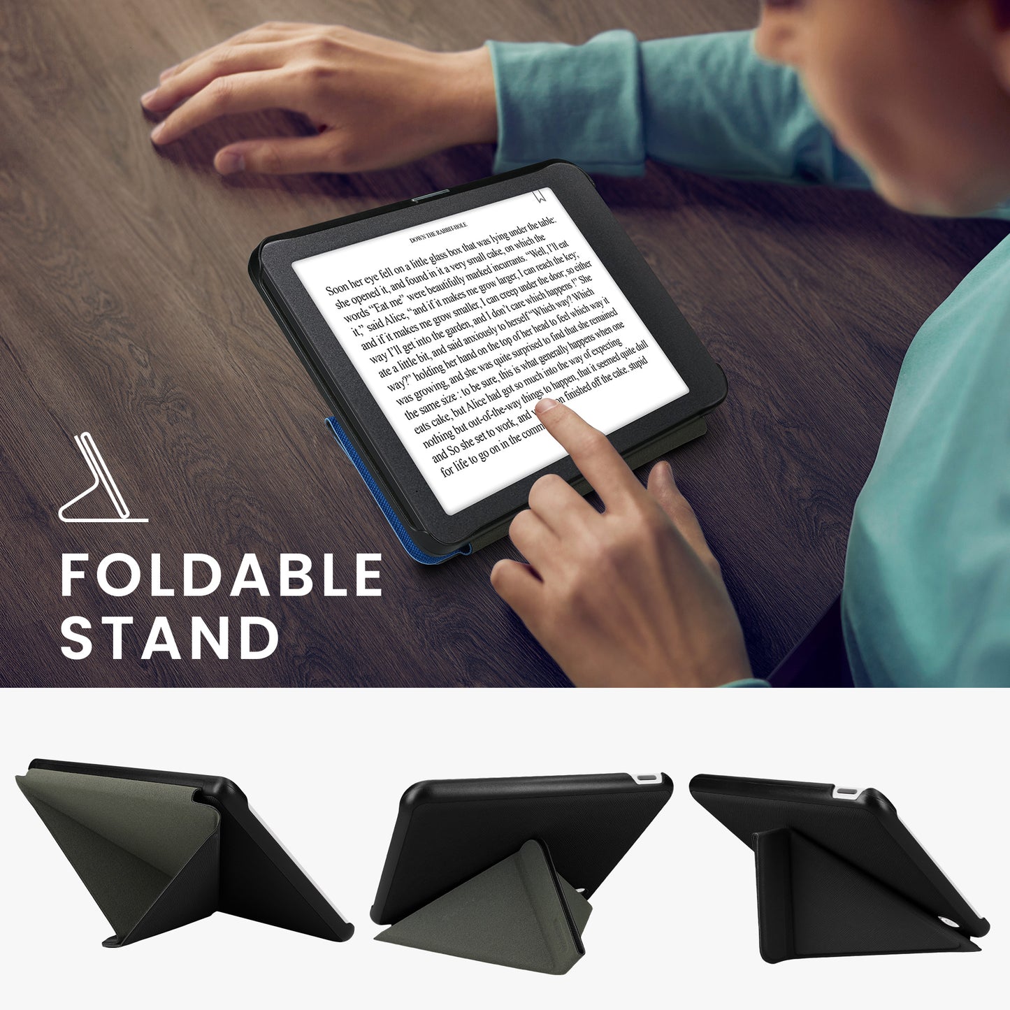 kwmobile Case for Kobo Libra Colour / Tolino Vision Color - Faux Leather Cover - eReader Flip Case with Auto Sleep Function - Stand Cover