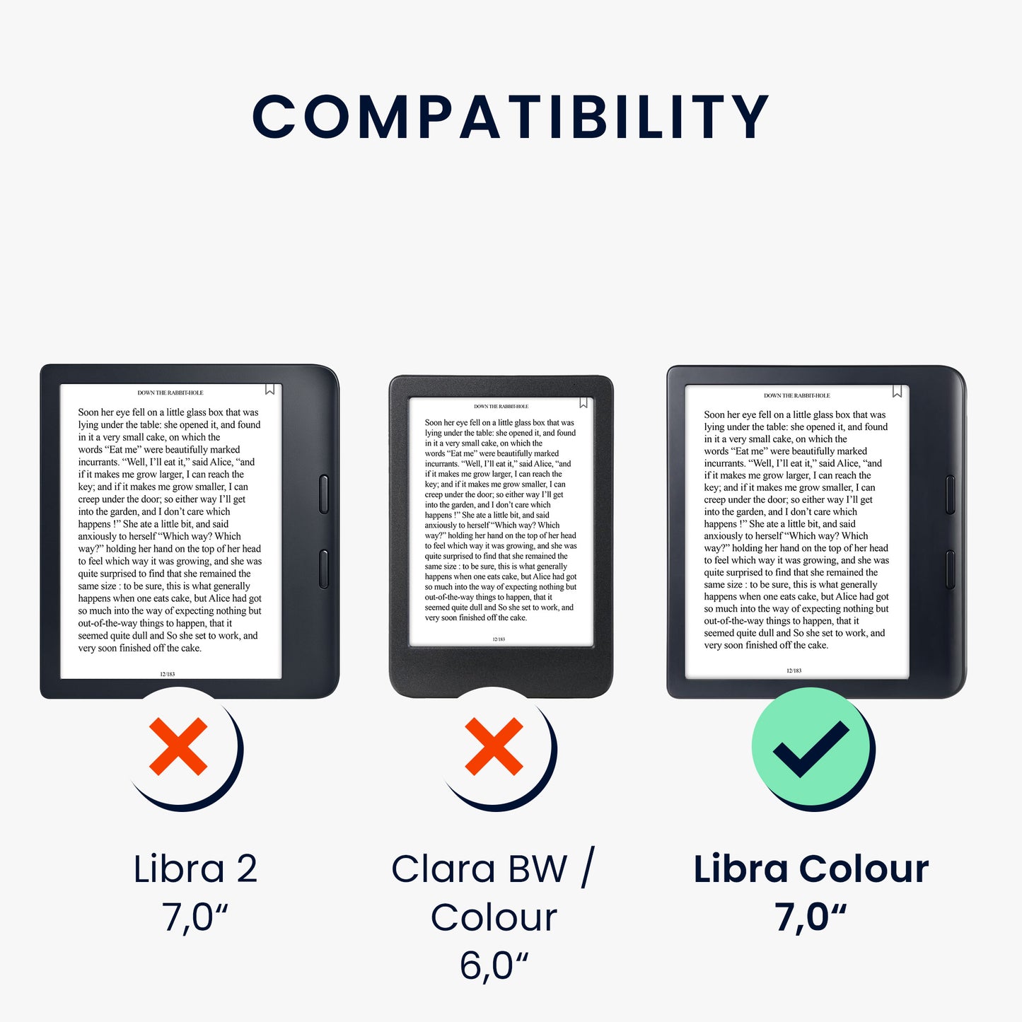Faux Leather Case compatible with Kobo Libra Colour / Tolino Vision Color