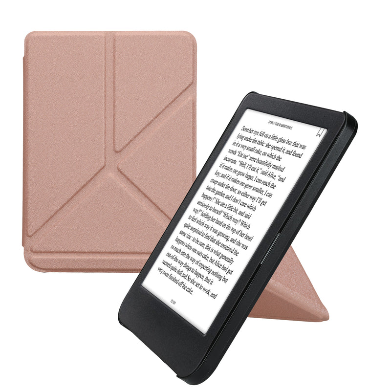 kwmobile Schutzhülle für Kobo Clara BW / Clara Colour / Tolino Shine (5) / Shine Color Hülle - Kunstleder Case - eReader Klapphülle mit Auto Sleep Funktion - Cover mit Ständer - Rosegold Rosegold  