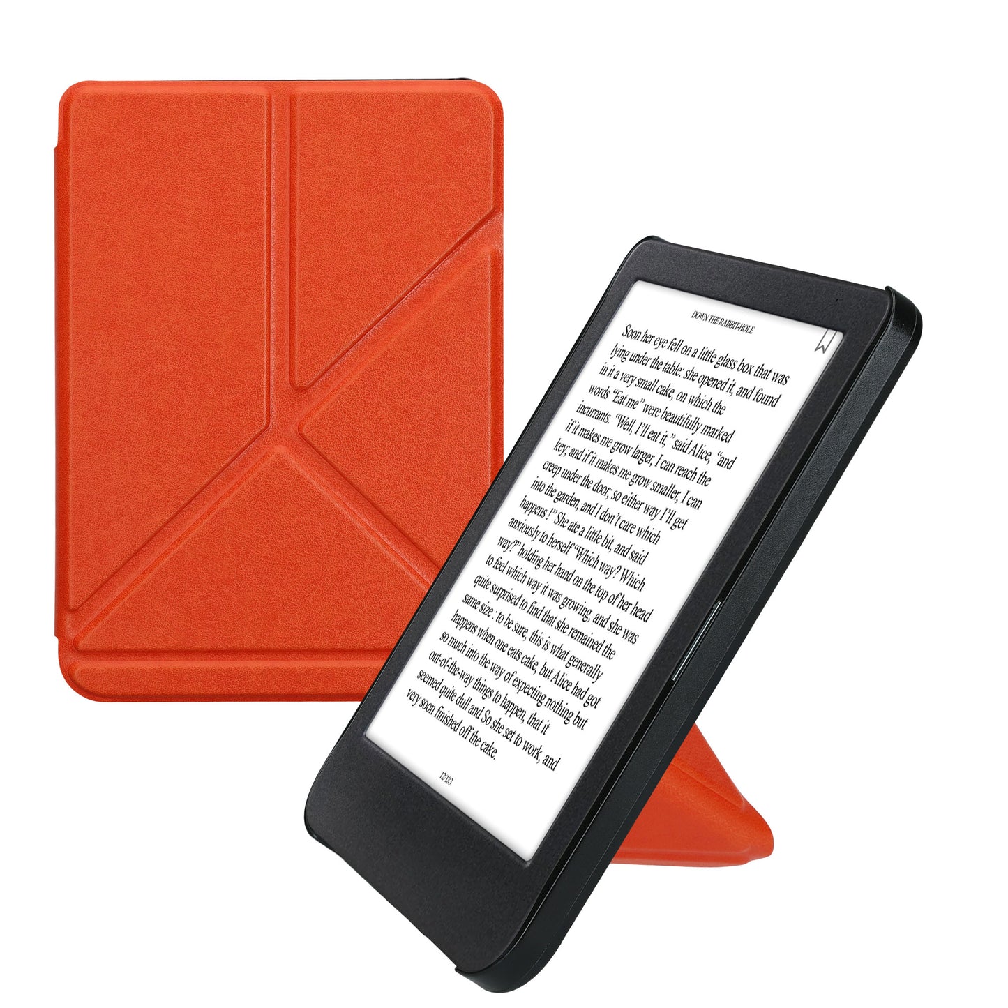 kwmobile Schutzhülle für Kobo Clara BW / Clara Colour / Tolino Shine (5) / Shine Color Hülle - Kunstleder Case - eReader Klapphülle mit Auto Sleep Funktion - Cover mit Ständer - Fruity Orange Fruity Orange  