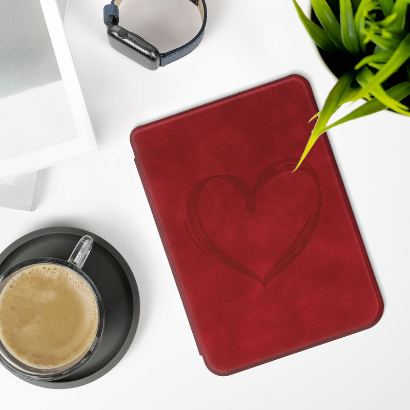 kwmobile Protective Cover for Kobo Clara BW / Clara Colour / Tolino Shine (5) / Shine Color - eReader Case made of Faux Leather with Auto Sleep Function