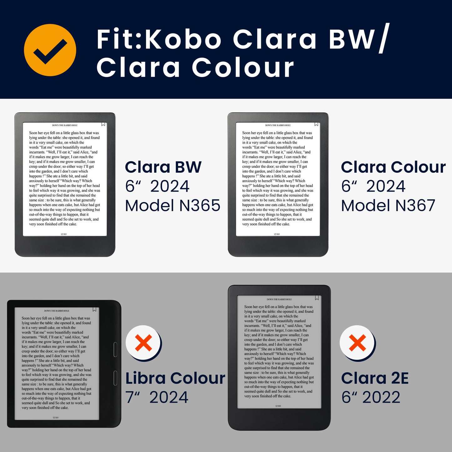kwmobile Schutzhülle für Kobo Clara BW / Clara Colour / Tolino Shine (5) / Shine Color Hülle - eReader Flip Case