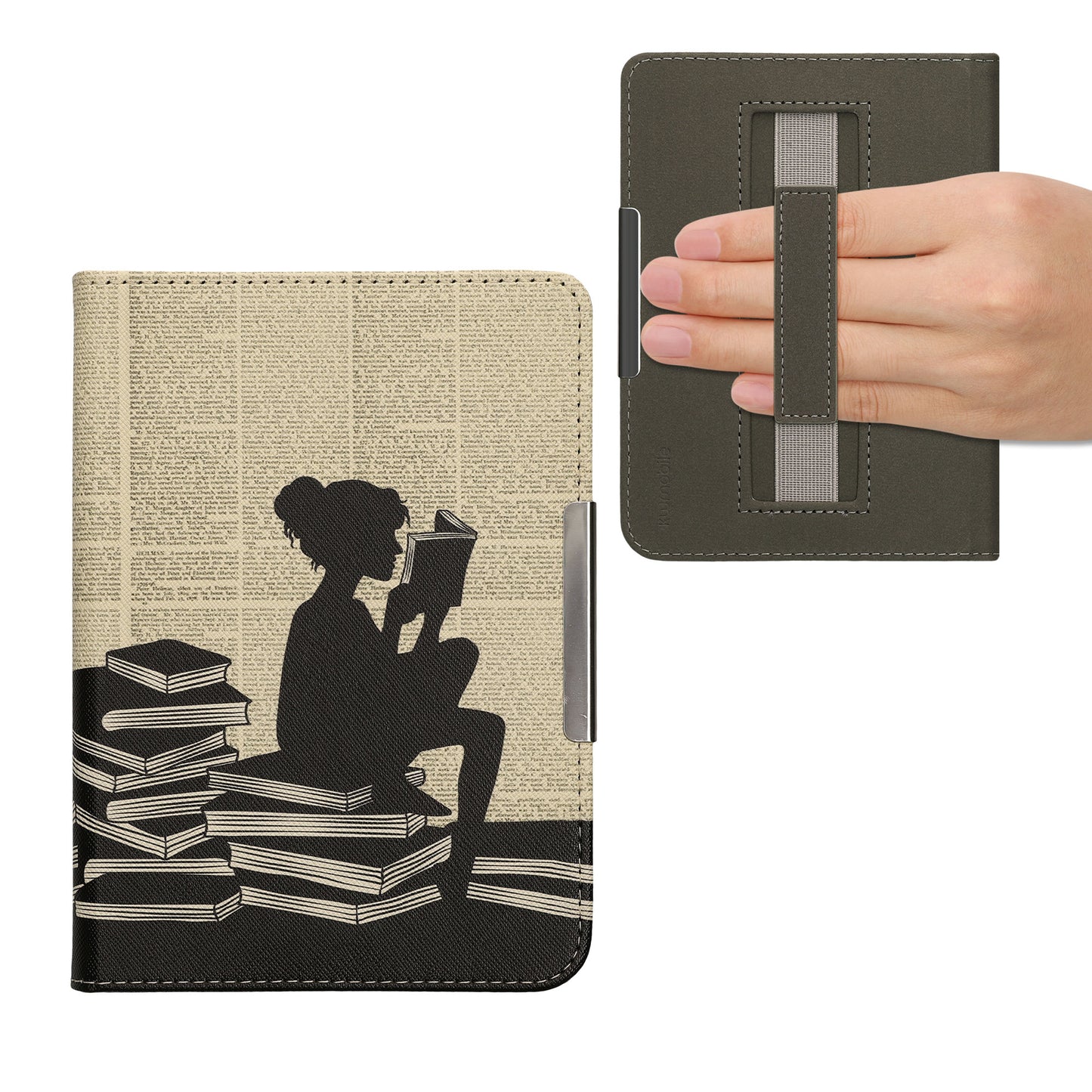 kwmobile Schutzhülle für Kobo Clara BW / Clara Colour / Tolino Shine (5) / Shine Color Hülle - eReader Flip Case