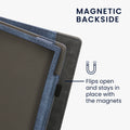 kwmobile Hülle kompatibel mit Pocketbook InkPad Eo / Bigme InkNote Color+ Hülle - Flip Case mit Handschlaufe - Cover