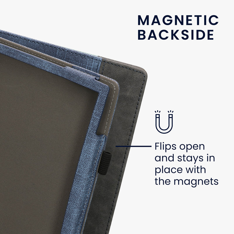 kwmobile Hülle kompatibel mit Pocketbook InkPad Eo / Bigme InkNote Color+ Hülle - Flip Case mit Handschlaufe - Cover