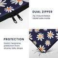kwmobile Tablet Hülle kompatibel mit 13" Tablet - Universal Tasche Cover Case - Schutzhülle Sleeve in Hellbraun Grau Viele Hunde