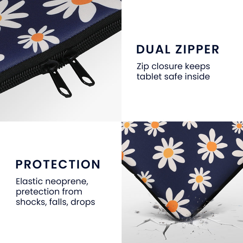 kwmobile Tablet Hülle kompatibel mit 13" Tablet - Universal Tasche Cover Case - Schutzhülle Sleeve in Hellbraun Grau Viele Hunde