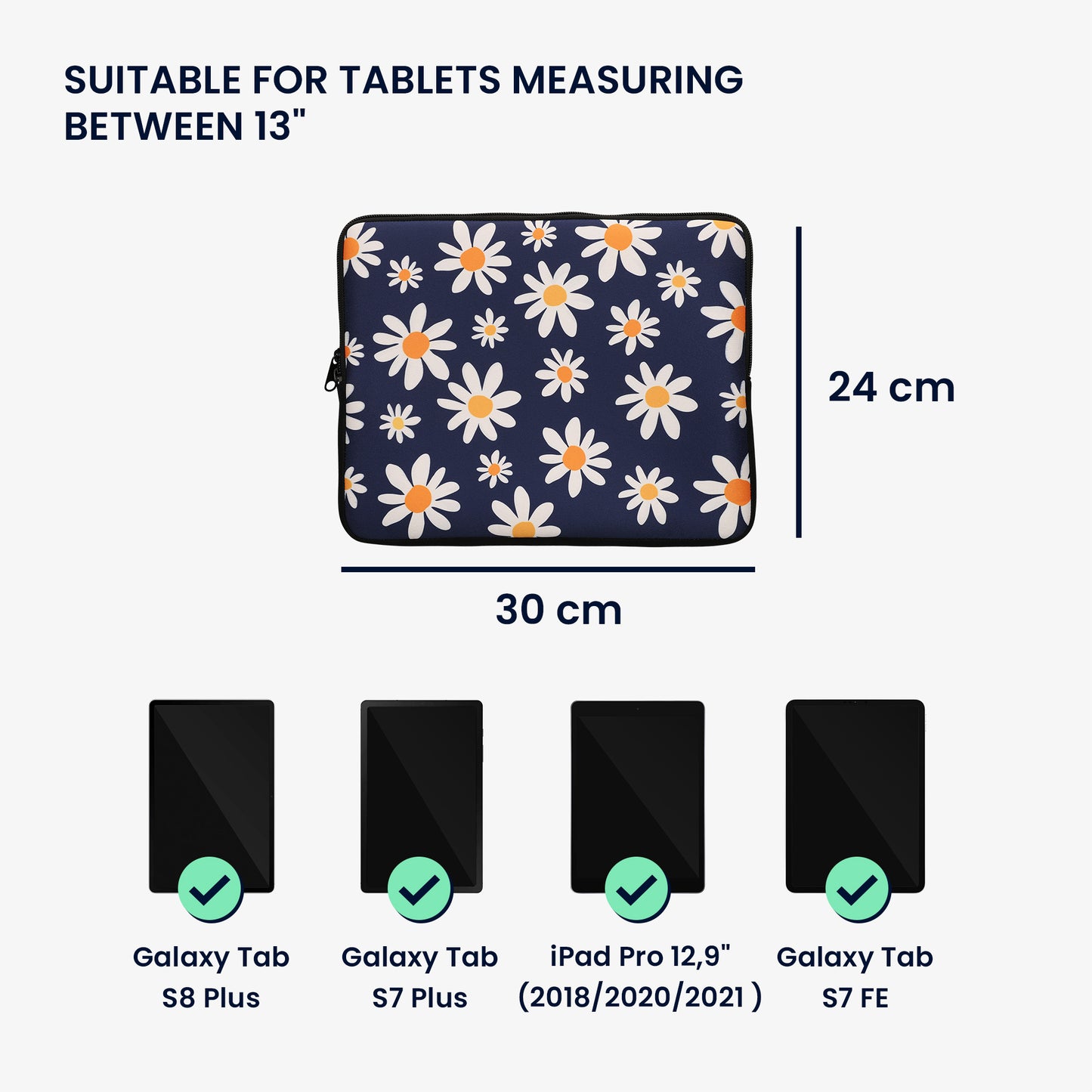 kwmobile Tablet Hülle kompatibel mit 13" Tablet - Universal Tasche Cover Case - Schutzhülle Sleeve in Hellbraun Grau Viele Hunde