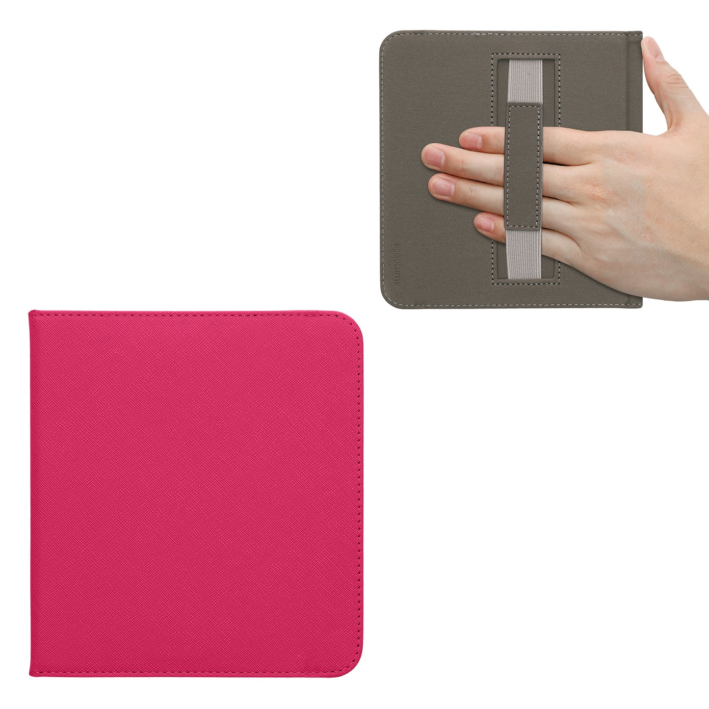 Flip case for e-reader with hand strap