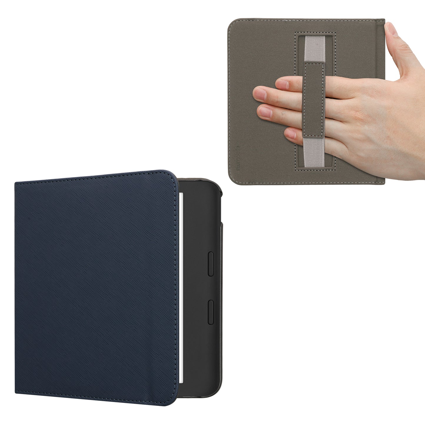 Flip case for e-reader with hand strap