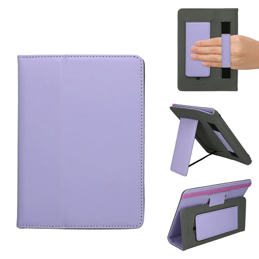 kwmobile Flip Hülle kompatibel mit 6-7" eReader e-Reader - Case mit Handschlaufe und Ständer - Cover 13x18.7cm cm Lavendel Lavendel  