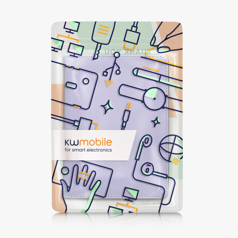 kwmobile Flip Hülle kompatibel mit 6-7" eReader e-Reader - Case mit Handschlaufe und Ständer - Cover 13x18.7cm cm
