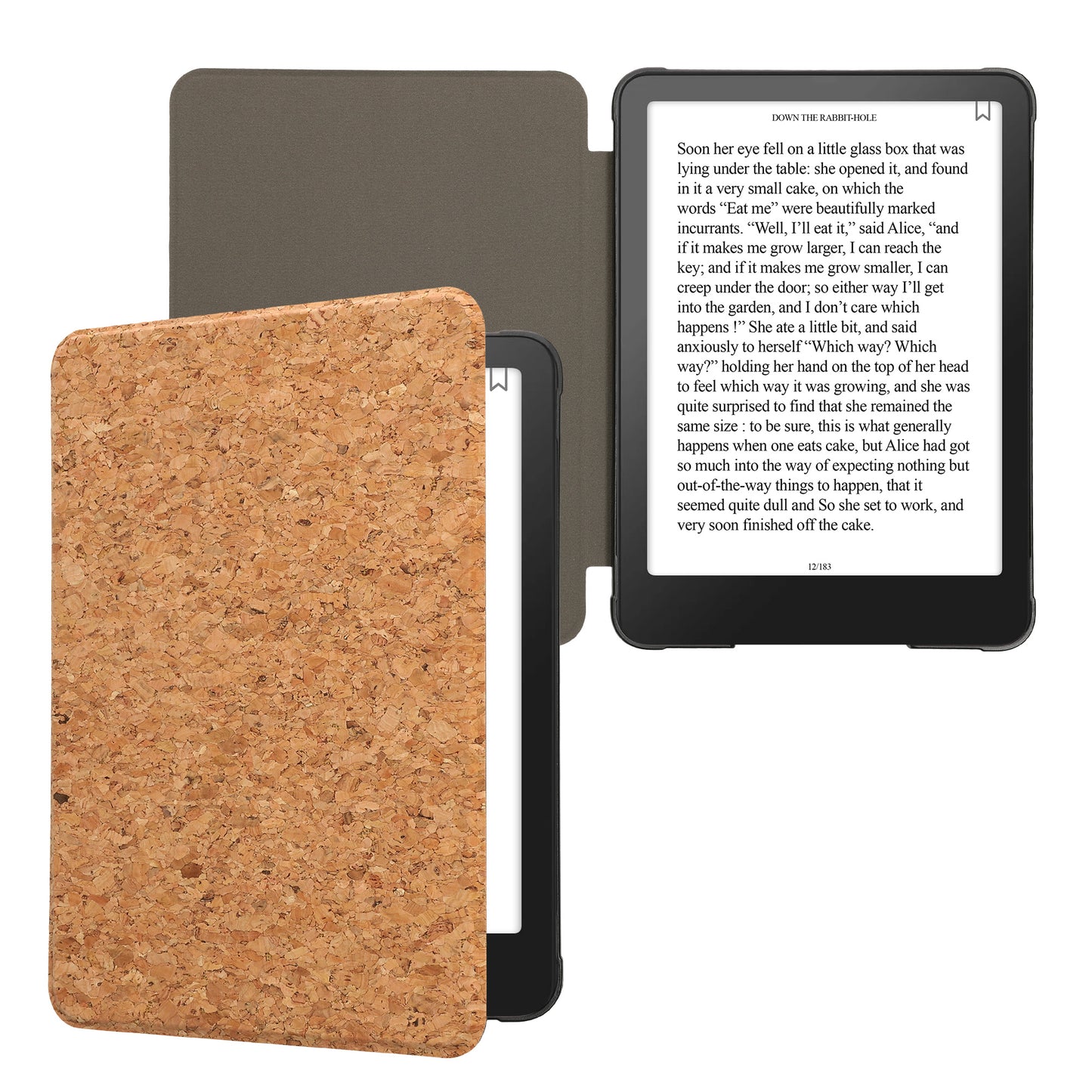kwmobile Hülle kompatibel mit Amazon Kindle Paperwhite (2024)/Colorsoft - Kork eReader Schutzhülle Cover Case - Hellbraun Hellbraun  