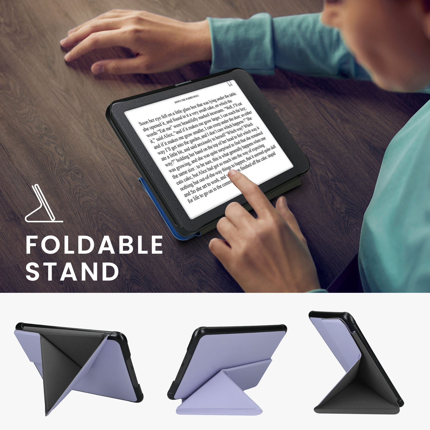 kwmobile Schutzhülle für Amazon Kindle Paperwhite (2024)/Colorsoft Hülle - Kunstleder Case - eReader Klapphülle mit Auto Sleep Funktion - Cover mit Ständer