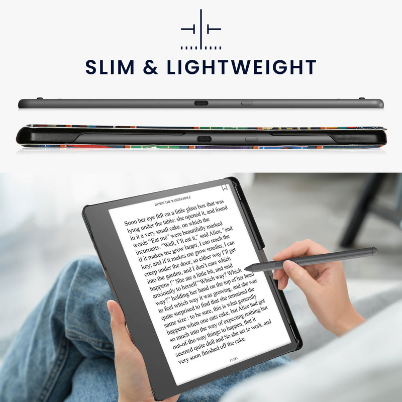 kwmobile E-Reader Protective Case compatible with Amazon Kindle Scribe Cover Case for eReader with Dual Stand and Pen Holder