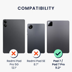 kwmobile Schutzfolie kompatibel mit Xiaomi Pad 7 / Pad 7 Pro Folie klar Full Screen Tablet - Transparent - Displayschutz