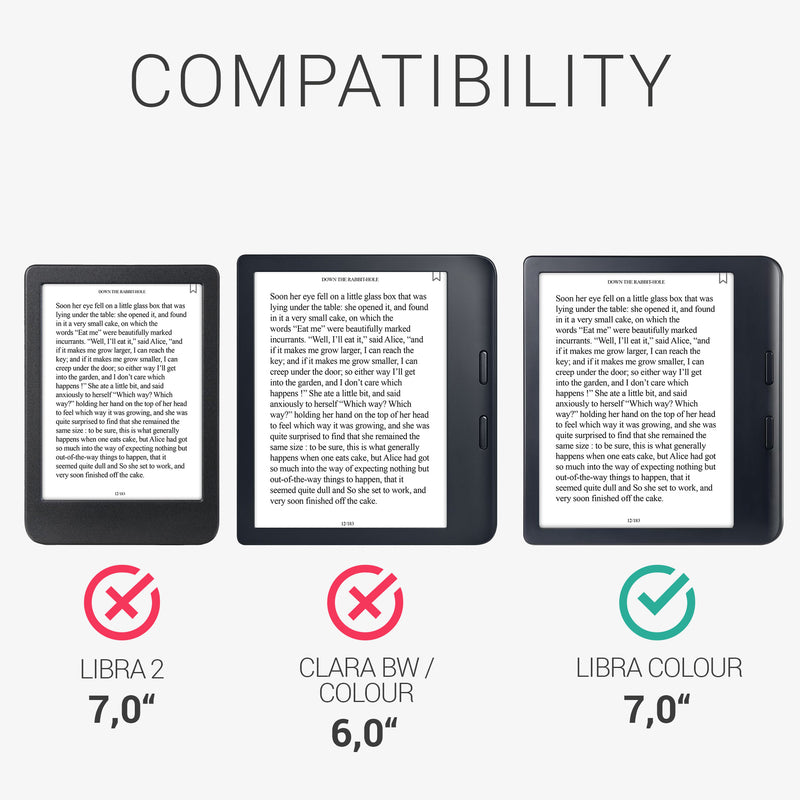 kwmobile Case compatible with Kobo Libra Colour / Tolino Vision Color eReader Protective Cover Case