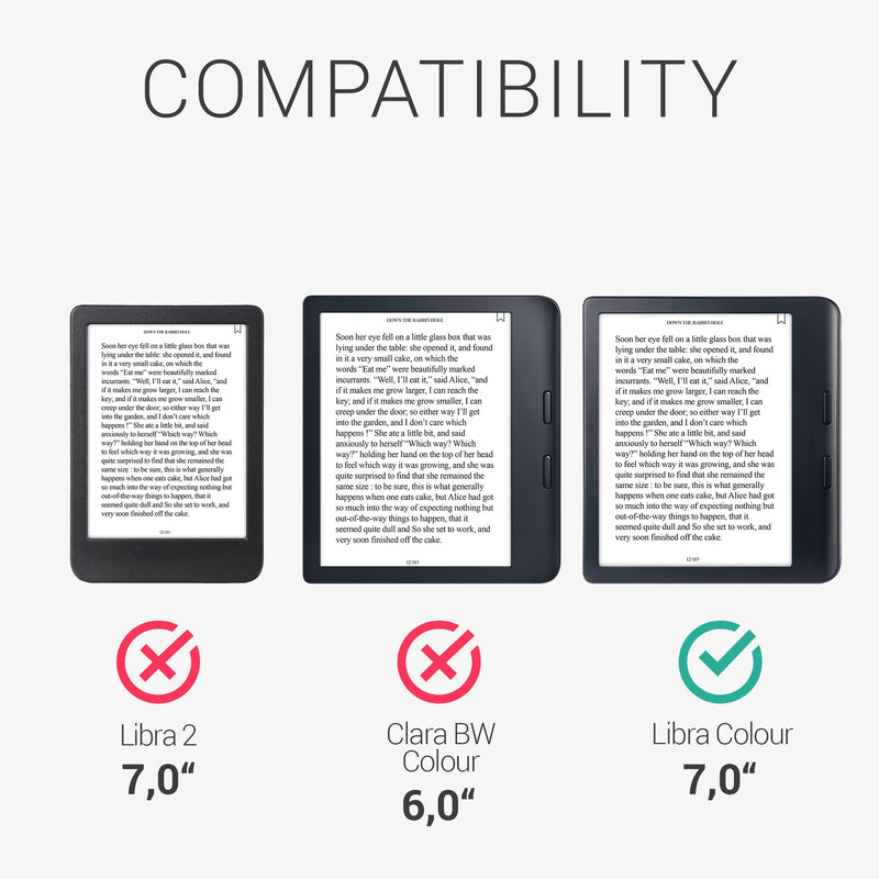 kwmobile Case compatible with Kobo Libra Colour / Tolino Vision Color eReader Protective Cover Case