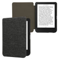 kwmobile Hülle kompatibel mit Kobo Clara BW / Clara Colour / Tolino Shine (5) / Shine Color - Stoff eReader Schutzhülle Cover Case - Dunkelgrau Dunkelgrau  