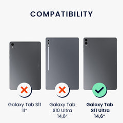 kwmobile Tablet Schutzfolie kompatibel mit Samsung Galaxy Tab S11 Ultra Full Screen Protector Tablet Displayfolie