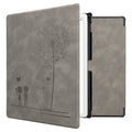 kwmobile Schutzhülle für Amazon Kindle Scribe 11" (2025) Hülle - eReader Case aus Kunstleder mit Auto Sleep Funktion - Pusteblume Love mit Grau Grau  [dsg01]