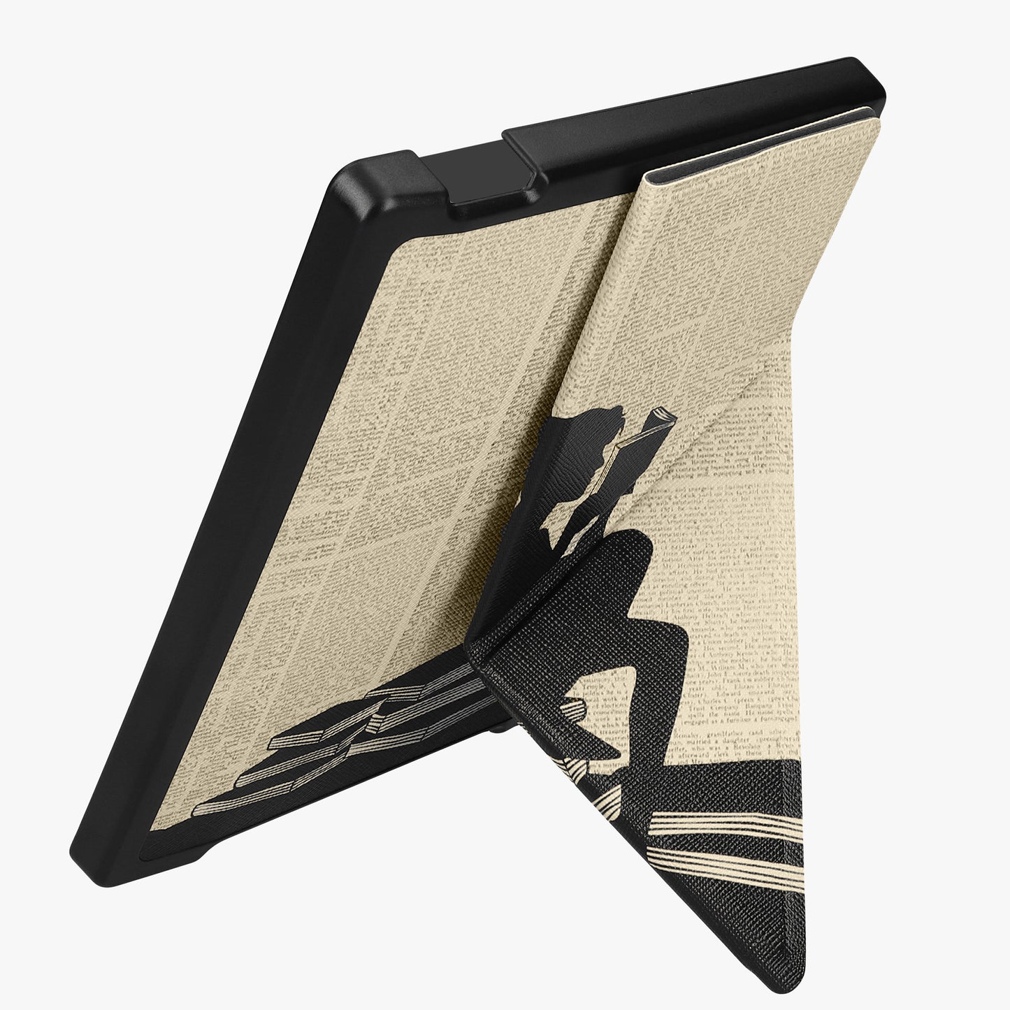 kwmobile Kunstleder eReader Hülle Kobo Aura H2O Edition 1 - Schwarz