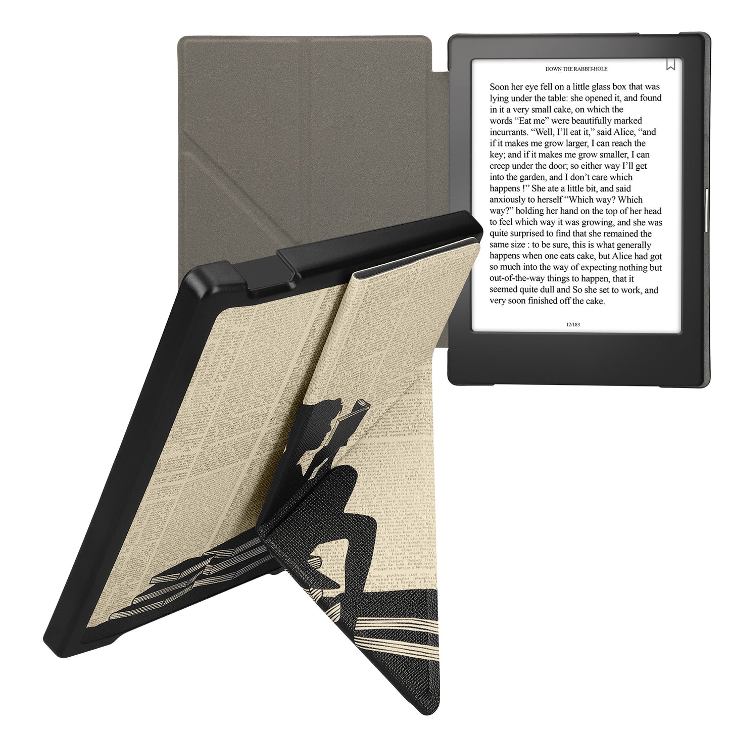 kwmobile Kunstleder eReader Hülle Kobo Aura H2O Edition 1 - Schwarz