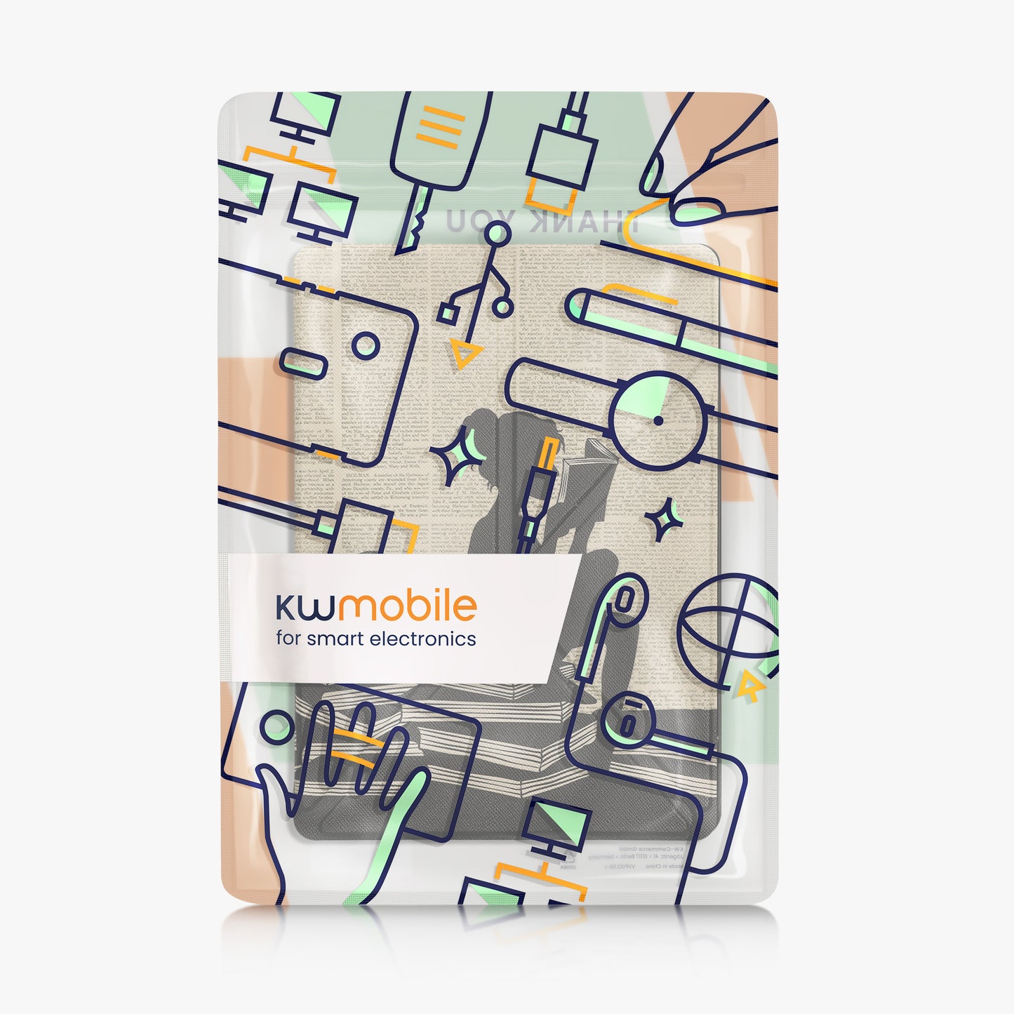 kwmobile Kunstleder eReader Hülle Kobo Aura ONE - Schwarz
