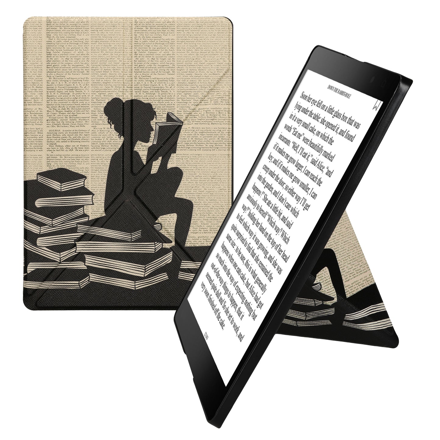 kwmobile Kunstleder eReader Hülle Kobo Aura ONE - Schwarz