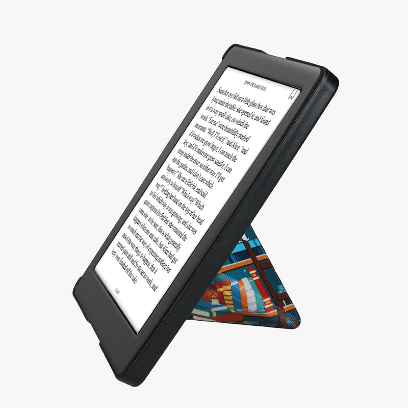 kwmobile Kunstleder eReader Hülle Kobo Glo HD - Bibliothek Motto