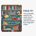 kwmobile Kunstleder eReader Hülle Kobo Glo HD - Bibliothek Motto
