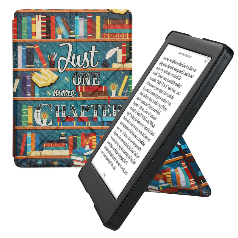 kwmobile Kunstleder eReader Hülle Kobo Glo HD - Bibliothek Motto