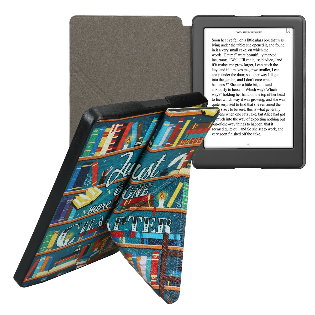 kwmobile Kunstleder eReader Hülle Kobo Glo HD - Bibliothek Motto