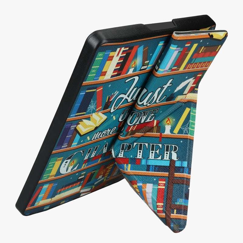 kwmobile Kunstleder eReader Hülle Kobo Glo HD - Bibliothek Motto