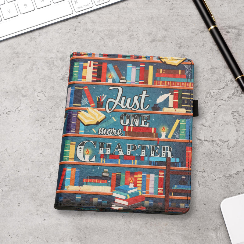 kwmobile Flip Cover Kobo Aura H2O Edition 2 - Bibliothek Motto