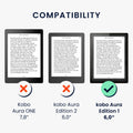 kwmobile Schutzhülle für Kobo Aura Edition 1 Hülle - eReader Flip Case mit Handschlaufe und Auto Sleep Funktion - Lesende Frau mit Schwarz Beige Schwarz  [dsg01]