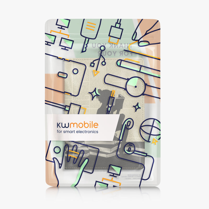 kwmobile Schutzhülle Kobo Aura ONE Flip Case - Schwarz